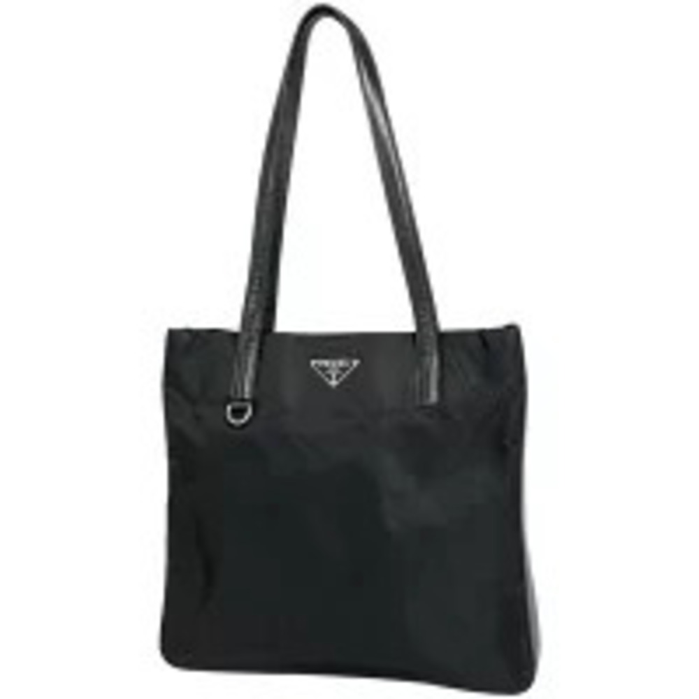 Prada Tessuto Crossbody Plate Tote Bag Shoulder Black